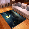 Halloween Cemetery With Spooky Bats at Full Moon Carpet Living - General soft non-slip area rug for living room & home decor