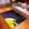 Halloween Spooky Bats Under Full Moon Carpet Living Room Rugs - General soft non-slip area rug for living room & home decor