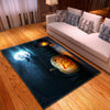 Halloween Creepy Pumpkin in Scary Night Carpet Living Room Rugs - General soft non-slip area rug for living room & home decor