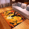 Halloween Beautiful Witch on the Magic Broom Under Full Moon - General soft non-slip area rug for living room & home decor