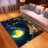 Halloween Graveyard Church Creepy Moon Carpet Living Room Rugs - Faith / Religious soft non-slip area rug for living room & home decor