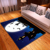 Scarecrow on Halloween Moon Night Carpet Living Room Rugs - General soft non-slip area rug for living room & home decor