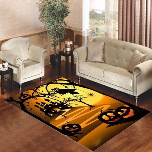 Halloween Owls Pumpkin Witch Living Room Carpet Rugs - General soft non-slip area rug for living room & home decor