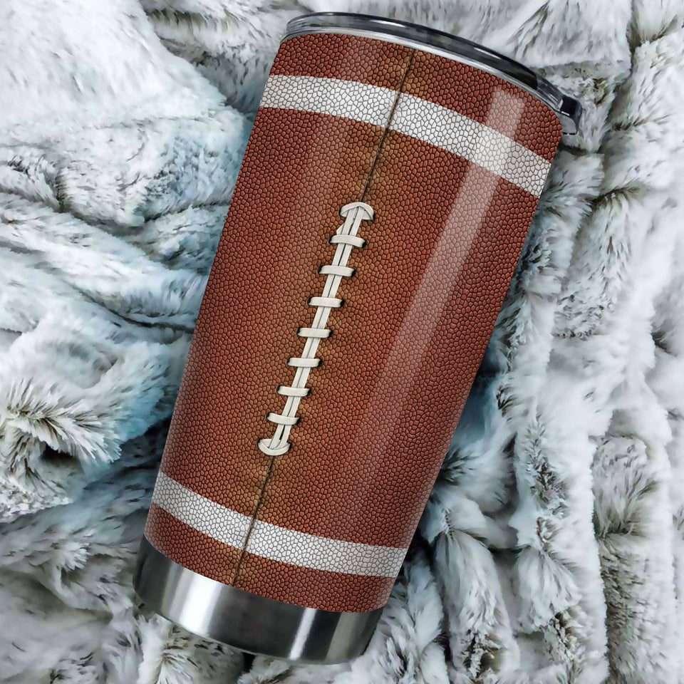 Camellia Personalized Football Mom Nutrition Facts  Stainless Steel Tumbler - Customized Double-Walled Insulation Travel Thermal Cup With Lid Gift For Footballer