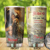 Camellia Personalized Mermaid To My Husband I Love You Stainless Steel Tumbler-Double-Walled Insulation Cup With Lid Gift For Anniversary Valentine's Day