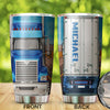 Camellia Personalized Blue Truck Stainless Steel Tumbler - Double-Walled Insulation Vacumm Flask - Gift For Truck Drivers Gift
