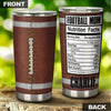Camellia Personalized Football Mom Nutrition Facts  Stainless Steel Tumbler - Customized Double-Walled Insulation Travel Thermal Cup With Lid Gift For Footballer