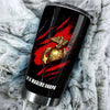 Camellia Personalized Marine Corps Nutrition Facts Stainless Steel Tumbler-Sweat-Proof Double Wall Travel Cup With Lid