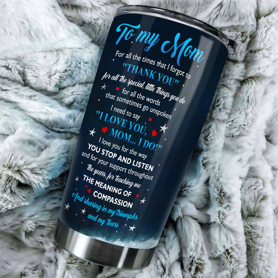 Camellia Personalized Loving Letter From Daughter To Mom Elephant Stainless Steel Tumbler-Double-Walled Insulated Gift For Mother's Day