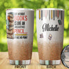 Camellia Personalized Book Life Without Books Is Like An Unsharpened Pencil Stainless Steel Tumbler - Double-Walled Insulation Vacumm Flask - Gift For Book Lovers, Nerd, International Book Day