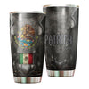 Camellia Persionalized 3D Mexico Armor Stainless Steel Tumbler - Customized Double - Walled Insulation Thermal Cup With Lid