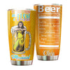 Camellia Personalized Beer Mermaid Stainless Steel Tumbler - Double-Walled Insulation Vacumm Flask - Gift For Beer Lovers, International Beer's Day