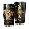 Camellia Personalized Butterfly The Hardest Thing Is To Let You Go Stainless Steel Tumbler - Double-Walled Insulation Vacumm Flask - For Thanksgiving, Memorial Day, Christians, Christmas Gift