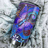 Camellia Personalized Butterfly  Ceramics Style Stainless Steel Tumbler - Double-Walled Insulation Vacumm Flask - For Thanksgiving, Memorial Day, Christians, Christmas Gift
