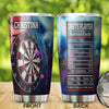 Camellia Personalized Darts Player Nutrition Facts Stainless Steel Tumbler-Thermal Flask Gift For Darts Player 01