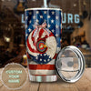 Camellia Personalized American Eagle Marine Corps Stainless Steel Tumbler - Double-Walled Insulation Vacumm Flask - Gift For American Veterans, Christmas, Thanksgiving
