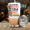 Camellia Personalized Book Life Without Books Is Like An Unsharpened Pencil Stainless Steel Tumbler - Double-Walled Insulation Vacumm Flask - Gift For Book Lovers, Nerd, International Book Day