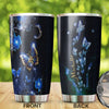 Camellia Personalized Butterfly In Night Sky Stainless Steel Tumbler - Double-Walled Insulation Vacumm Flask - For Thanksgiving, Memorial Day, Christians, Christmas Gift