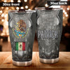 Camellia Persionalized 3D Mexico Armor Stainless Steel Tumbler - Customized Double - Walled Insulation Thermal Cup With Lid