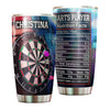Camellia Personalized Darts Player Nutrition Facts Stainless Steel Tumbler-Thermal Flask Gift For Darts Player 01