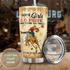 Camellia Personalized Horse Some Girls Go Riding And Drink Too Much Stainless Steel Tumbler - Double-Walled Insulation Vacumm Flask - Gift For Horse Lovers, Cowgirls, Cowboys