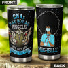 Camellia Personalized Black Nurse CNA May Not Be Angel Stainless Steel Tumbler - Double-Walled Insulation Vacumm Flask - Gift For Black Queen, International Women's Day, Hippie Girls