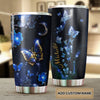 Camellia Personalized Butterfly In Night Sky Stainless Steel Tumbler - Double-Walled Insulation Vacumm Flask - For Thanksgiving, Memorial Day, Christians, Christmas Gift
