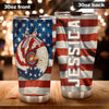 Camellia Personalized American Eagle Marine Corps Stainless Steel Tumbler - Double-Walled Insulation Vacumm Flask - Gift For American Veterans, Christmas, Thanksgiving