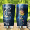 Camellia Personalized Blue Butterfly To My Daughter Stainless Steel Tumbler - Double-Walled Insulation Vacumm Flask - For Thanksgiving, Memorial Day, Daughter Gift