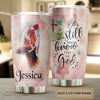Camellia Personalized Jesus Hand Be Still And Know That I Am God Stainless Steel Tumbler-Wall Insulated Cup With Lid Travel Mug