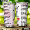 Camellia Personalized Bible List Stainless Steel Tumbler - Customized Double-Walled Insulation Travel Thermal Cup With Lid Gift Fot Christian
