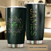 Camellia Personalized Celtic Symbol Stainless Steel Tumbler - Customized Double-Walled Insulation Travel Thermal Cup With Lid