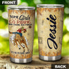 Camellia Personalized Horse Some Girls Go Riding And Drink Too Much Stainless Steel Tumbler - Double-Walled Insulation Vacumm Flask - Gift For Horse Lovers, Cowgirls, Cowboys