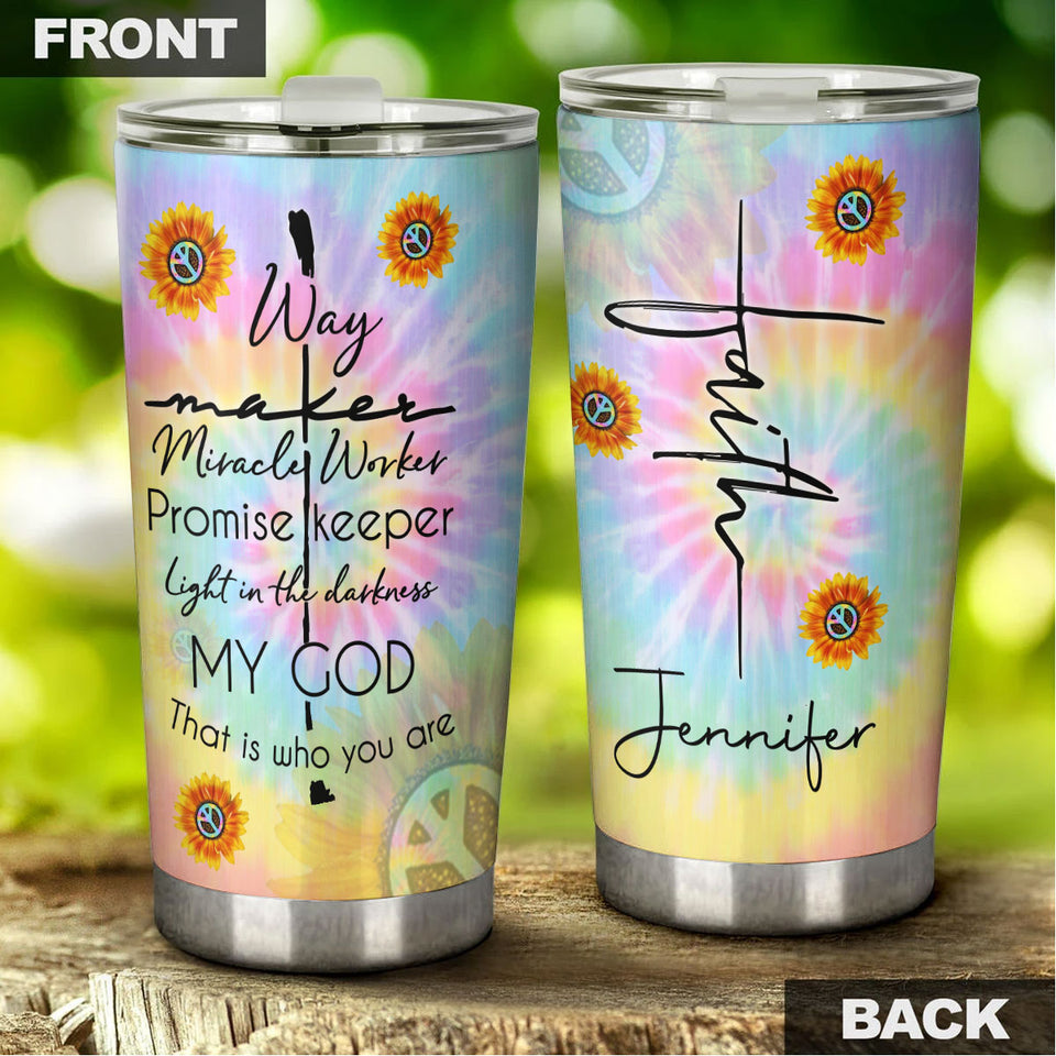 Camellia Personalized God That Is Who You Are Stainless Steel Tumbler- Double-Walled Insulation Travel Tharma Cup With Lid