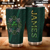 Camellia Personalized Celtic Symbol Stainless Steel Tumbler - Customized Double-Walled Insulation Travel Thermal Cup With Lid