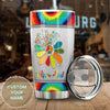 Camellia Persionalized LGBT Sunflower Hippie Soul Stainless Steel Tumbler - Customized Double - Walled Insulation Travel Thermal Cup With Lid