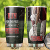 Camellia Personalized American Football Faith Stainless Steel Tumbler - Double-Walled Insulation Vacumm Flask - Gift For American Fans