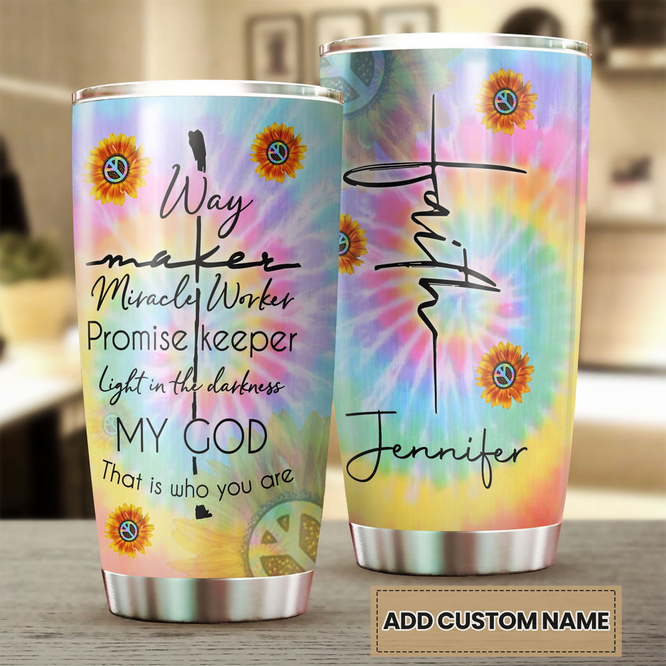 Camellia Personalized God That Is Who You Are Stainless Steel Tumbler- Double-Walled Insulation Travel Tharma Cup With Lid