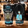 Camellia Personalized Black Nurse CNA May Not Be Angel Stainless Steel Tumbler - Double-Walled Insulation Vacumm Flask - Gift For Black Queen, International Women's Day, Hippie Girls