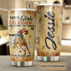 Camellia Personalized Horse Some Girls Go Riding And Drink Too Much Stainless Steel Tumbler - Double-Walled Insulation Vacumm Flask - Gift For Horse Lovers, Cowgirls, Cowboys