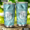 Camellia Personalized 3D Dolphin Ceramic Stainless Steel Tumbler - Customized Double-Walled Insulation Travel Thermal Cup With Lid Gift For Dolphin Lover