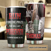 Camellia Personalized American Football Faith Stainless Steel Tumbler - Double-Walled Insulation Vacumm Flask - Gift For American Fans