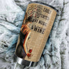 Camellia Persionalized 3D Vintage Girl Easily Distracted By Music And Wife Stainless Steel Tumbler - Customized Double - Walled Insulation Travel Thermal Cup With Lid Gift For Wine Lover