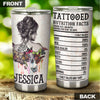 Camellia Persionalized Tattoo Girl Butterfly Tattoo Nutrition Facts Stainless Steel Tumbler - Customized Double - Walled Insulation Travel Thermal Cup With Lid Gift For Tattoo Lover