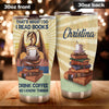 Camellia Personalized Dragon Thats What I Do I Read Books I Drink Coffee And I Know Things Stainless Steel Tumbler - Customized Double-Walled Insulation Travel Thermal Cup With Lid Gift For Book Coffee Lover