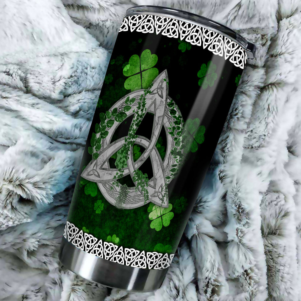 Camellia Personalized Celtic Knot Peace To Your Mind Love To Your Heart Calm To Your Spirit Stainless Steel Tumbler - Customized Double-Walled Insulation Travel Thermal Cup With Lid