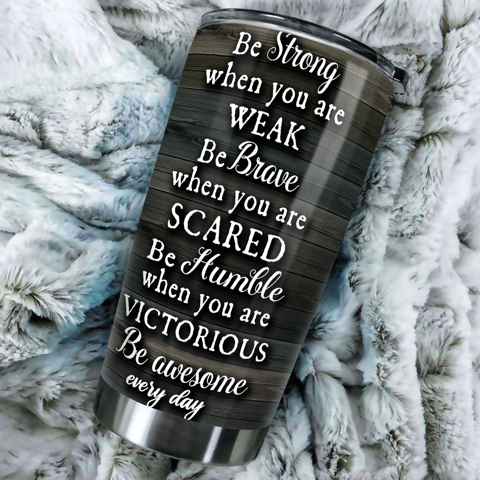 Camellia Personalized Horse Be Brave Stainless Steel Tumbler - Double-Walled Insulation Vacumm Flask - Gift For Horse Lovers, Cowgirls, Cowboys, Perfect Christmas, Thanksgiving Gift