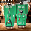 Camellia Persionalized Cue Is Calling Stainless Steel Tumbler - Customized Double - Walled Insulation Thermal Cup With Lid Gift For Billiard Lover