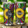 Camellia Personalized Hippie Sunflower Every Little Thing Is Gonna Be Alright Stainless Steel Tumbler-Double-Walled Insulation Travel Cup With Lid