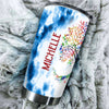 Camellia Personalized Color Trees Hippie Style Stainless Steel Tumbler-Double-Walled Travel Therma Cup With Lid